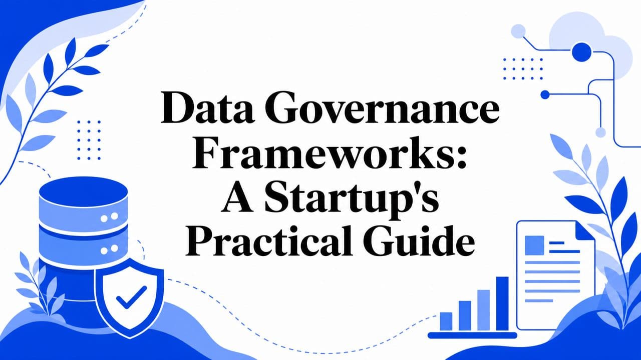 Data Governance Frameworks: A Startup's Practical Guide